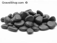 Black Grade A Polished Pebbles 1