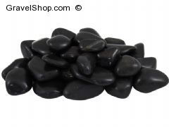 Black Grade A Polished Pebbles 2-3