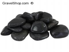 Black Super Polished Pebbles 1