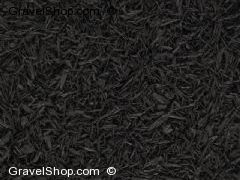 Shredded Black Rubber Mulch 
