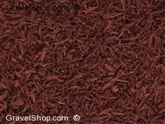 Shredded Red Rubber Mulch 